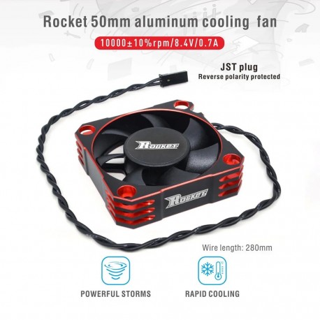 Surpass Hobby Rocket 50mm Metal Cooling Fan for RC ESC Motor Heat Dissipation
