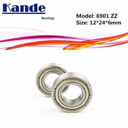 2PCS Bearing (6901ZZ) 12X24X6mm