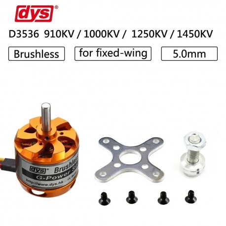 DYS D3536 750KV/910KV/1000KV/1250KV/1450KV 2-4S Lipo Brushless FPV Motor 5.0mm Shaft