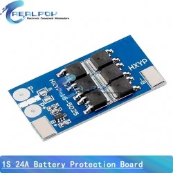 1S 3.7V 24A li-ion BMS PCM battery protection board