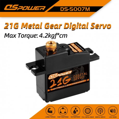 DSpower 21g Metal Gear mini servo 4.2KG 17g Servo for 1:18 1:16 rc car