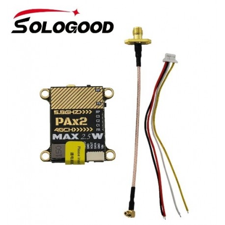 SoloGood 5.8Ghz 2.5W 40CH 25/400/800/1500/2500mW Adjustable MMCX VTX FPV Transmitter
