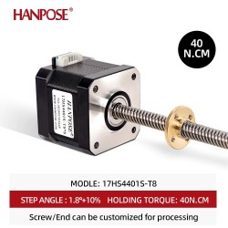 HANPOSE Nema 17 Stepper Motor 42 Motor 17HS4401S-T8x8-450mm with T8 Screw 3d Printer Parts Copper Nut Lead