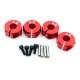 4 Pcs Aluminum 5/6/7mm Thickness Wheel Hex 12mm Drive Hubs With Pins Screws