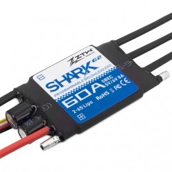 ZTW Shark G2 60A 2-6S 32-bit Water-cooling Dual-way Waterproof Brushless ESC For RC Boat