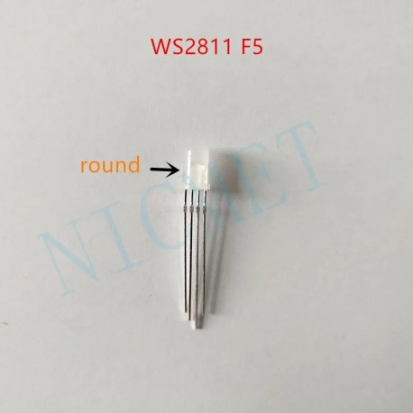 5Pcs/lot RGB LEDS 5MM/8MM Round LED WS2811 chipset inside