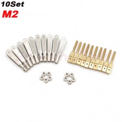 10pcs Stainless Steel Wire Connecting Push Rod + M2 Metal Chuck Clip For RC Airplane Servo Aileron Rudder