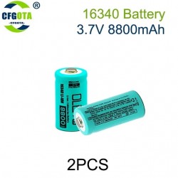Li-ion 16340 Battery CR123A Rechargeable Batteriy 3.7V 8800mAh