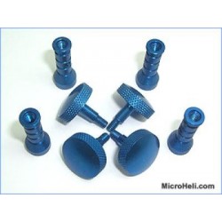 MicroHeli Aluminum Canopy Mount Set (BLUE) - T-REX 700N