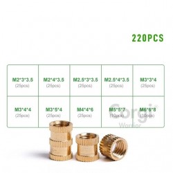 M2-M6 Brass Heat Set Insert Nut Hot Melt Nuts insert Thread Knurled Embedment Copper Nut