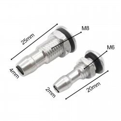 Water Outlet Nozzle M6 M8 Aluminum High Reliability Durable RC Boat Water Nipple for Electric Gasoline Boat Silver Black