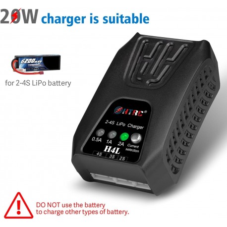 HTRC H4L Mini Cell 20W Balance Charger RC Toy Charge Battery Charger for 2-4S