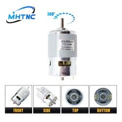 HANPOSE 775 Motor DC 12V 80W DC Motor Large Torque High Power DC Motor
