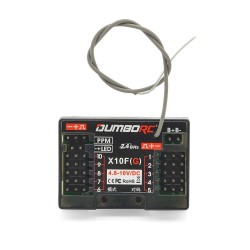 Dumborc X10F/X10FG 2.4GHz 10CH Receiver PPM Output Built-in Gyroscope for X6 X6PM DDF-350 Radio