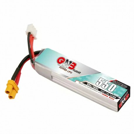 Gaoneng GNB 7.4V 550mAh 90C 2S XT30 Plug Lipo Battery for Happymodel Crux3 TinyGo Beta75