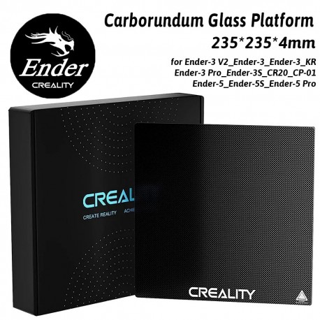 CREALITY Tempered Glass Plates Kits Heated Bed Build Surface Platform 235X235X4mm For Ender-3 V2/Ender-3 Pro/Ender-5