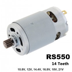 RS550 DC Motors 10.8V/12V/14.4V/16.8V/18V/21V Drill Motor with 14Teeth High Torque Gear Box for Electric Drill