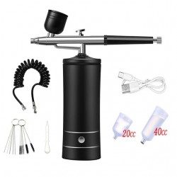 Nano Fog Mist Sprayer Mini Air Compressor Kit Air-Brush Paint Spray Gun Airbrush