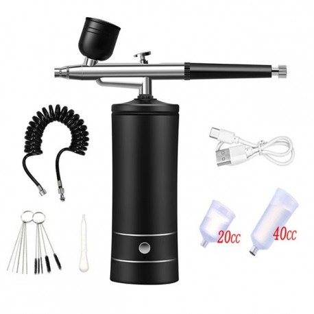 Nano Fog Mist Sprayer Mini Air Compressor Kit Air-Brush Paint Spray Gun Airbrush