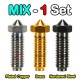 3pcs E3D V6 Volcano Hard Steel Nozzle Brass M6 Thread 3D Printer Hotend Volcano Nozzle 0.2mm-1.2mm For 1.75mm