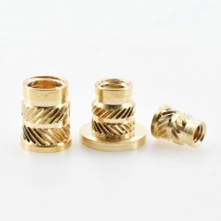 Copper Threaded Nut Inserts M2 M2.5 M3 M4 3D Print Flange T-Nuts Knurled Thread