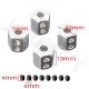 RC 4Pcs 08065 Metal Wheel Hex w/M4 Screws For 1/10 HSP 94155 94170 94188 Monster Truck Spare Parts