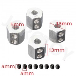 RC 4Pcs 08065 Metal Wheel Hex w/M4 Screws For 1/10 HSP 94155 94170 94188 Monster Truck Spare Parts