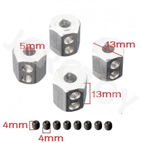 RC 4Pcs 08065 Metal Wheel Hex w/M4 Screws For 1/10 HSP 94155 94170 94188 Monster Truck Spare Parts
