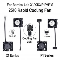 Hotend Cooling Fan For Bambu Lab X1/P1 Series 2510 With Cable Rapid cooling Fan For Bambu X1/P1