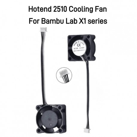 Hotend Cooling Fan For Bambu Lab X1/P1 Series 2510 With Cable Rapid cooling Fan For Bambu X1/P1