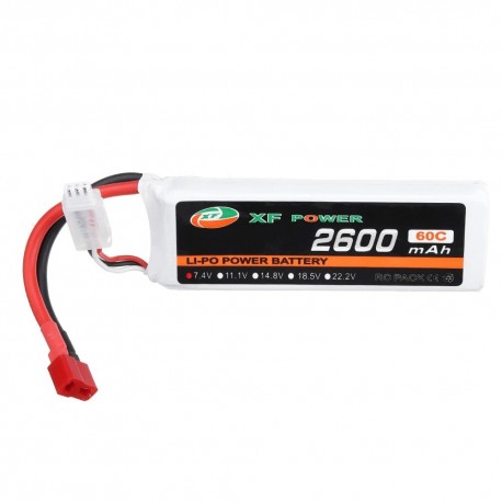 7.4V 2600 MAH Lipo Battery T Plug For Wltoys 1/14 144001 RC Car Upgrade Parts