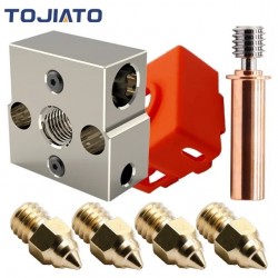 CR6 SE-3D Printer Part Top Quality Aluminum/Copper Plated Heating Block CR6-SE Bi-metal Throat