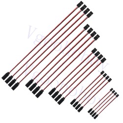 20Pcs JR Male to Female 3-Pin Servo Extension Cable Wire Connectors for RC