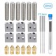 0.4mm MK8 Extruder Brass Nozzle Print Heads M6 30mm Throat Heater Block Heating Hotend for Makerbot Anet