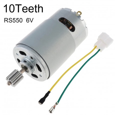 RS550 10 Teeth DC Motor Kids Ride On Toys Car Motor 12000RPM / 18000RPM 6V High Speed Electric Motor