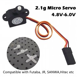 2.1g Mini Micro Servo 180 Degree Rotation DM-S0020 2g Plastic Mini Servomotor 4.8V-6V
