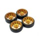Metal Wheel Hub&Draft Logo Tire for HGD1 MINI-Q MINI-D MINI-Z DRZ 1/28 Wltoys 284131 K969 K979 K989 P929