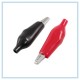 2 Pcs Crocodile type Clip 28MM Black Red Soft Plastic Coated Testing Probe