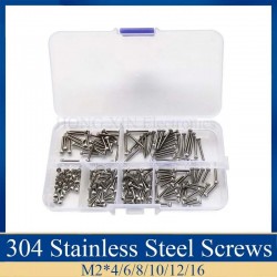 Suleve™ M2CH2 M2 Carbon Steel Allen Bolt 4-16mm Hex Socket Cap Screw Metric Assortment Kit 180pcs
