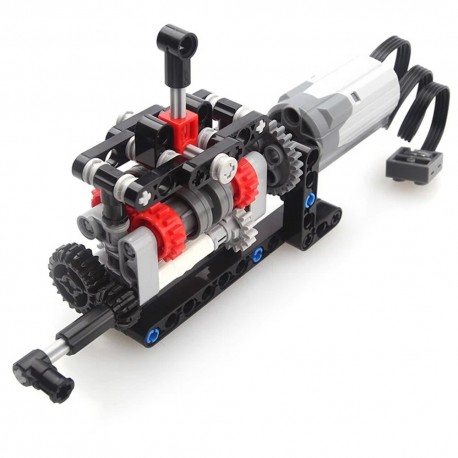 MOC-103739 Building Blocks with Motor Compatible with Manual Gearbox 4-Speed Shifting Structure