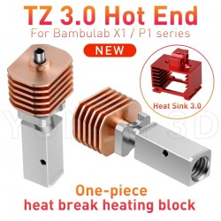 For BambuLab P1S P1P X1 X1C Upgrade Hotend Kit Heat Sinks Throat TZ V3.0 Nozzle Print Head Thermistor