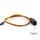 1 To 2 3 4 5 6 Y Wire 350mm 1 drag 3 Line Remote Control Cable Servo Fan Extender for Futaba JR