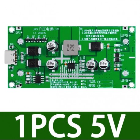 Type-C 15W 3A 18650 Lithium Battery Charger Module DC-DC Step Up Booster Fast Charge UPS Power Supply