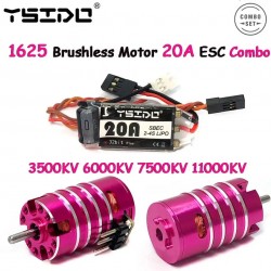 YSIDO 1625 3500/6000/7500/11000KV Brushless Motor 2.0mm Shaft w/ 20A ESC Combo for Wltoys Traxxas RC 1/24 1/28