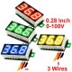 0.28 inch DC LED Digital Voltmeter 0-100V Voltage Meter Auto Car Mobile Power Voltage Tester Detector