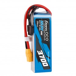 Gens ace 3700mAh 22.2V 60C 6S1P Lipo Battery Pack with EC5 Plug
