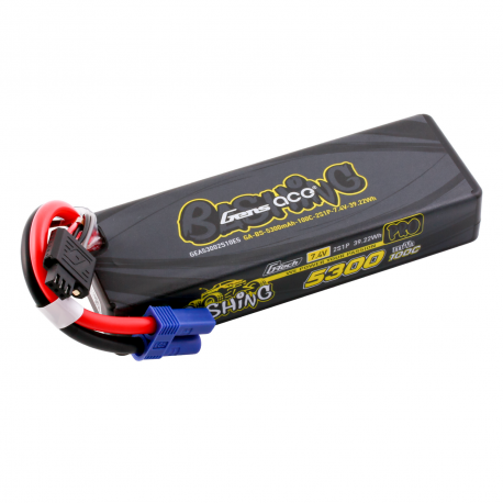 Gens ace 5300mAh 7.4V 2S1P 60C car Lipo Battery Pack Hardcase with T Plug