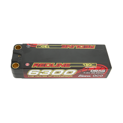 Gens ace Redline 1.0 6300mAh 2S2P 7.4V 130C HardCase 70 LiPo Battery