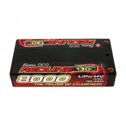 Gens ace Redline Series 8000mAh 1S2P 3.8V 130C HardCase 65 HV Lipo Battery