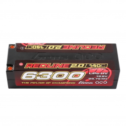 Gens ace Redline 2.0 Series 6300mAh 4S 15.2V 140C HardCase HV Lipo Battery Pack with Hardcase 59